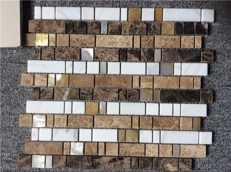 Luxury Design Shell and Marble Mosaic, Mosaic Pattern Tiles