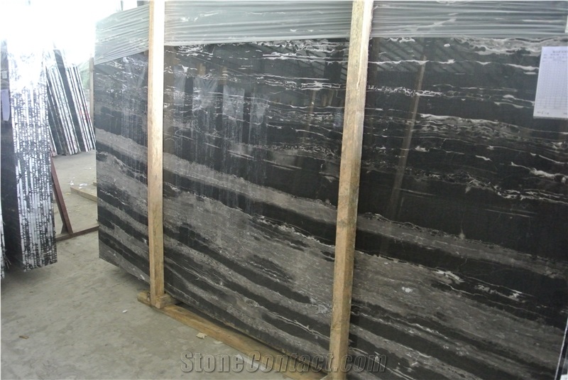 Popular a Grade Chinese Black Marble-Silver Dragon Marble on Promotion