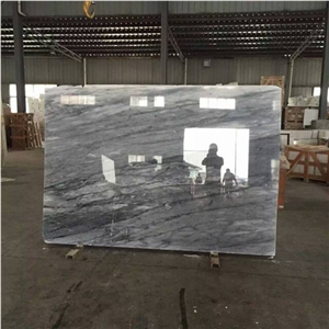 Popular High Quality New Grey Marble Pure Ink Marble Slabs
