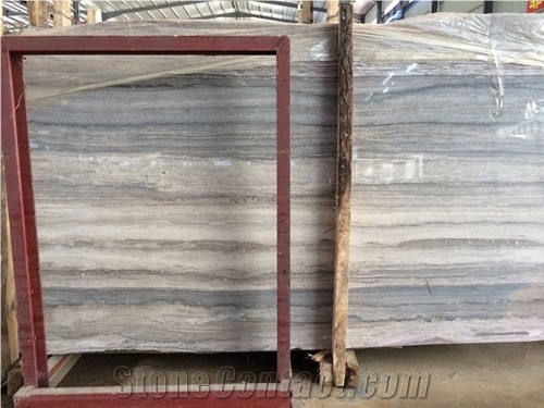 Poular Chinese Marble Slabs Blue Wood Grains Slabs