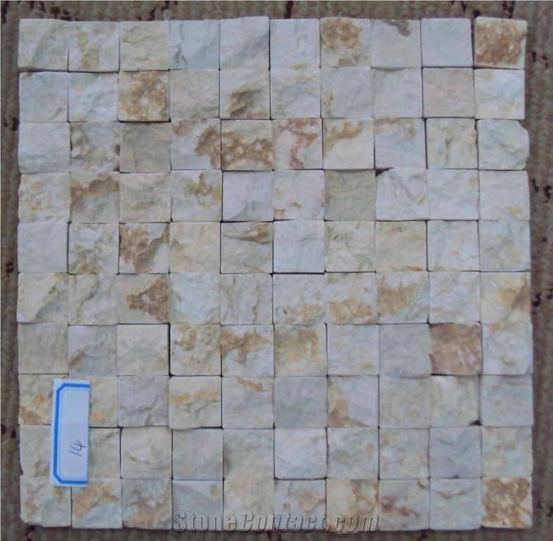 Professional Travertine Mosaic with Good Price, Beige Travertine Mosaic