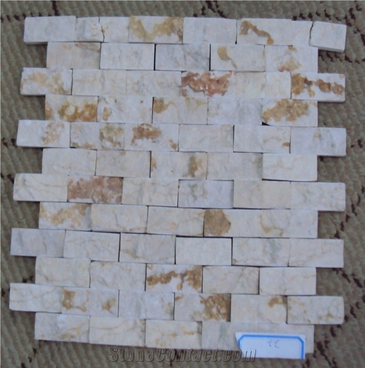 Professional Travertine Mosaic with Good Price, Beige Travertine Mosaic