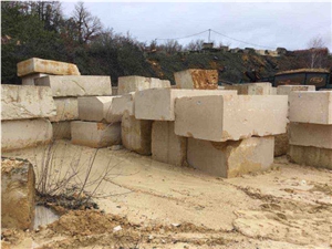 French Limestone Block, Beige Limestone Block