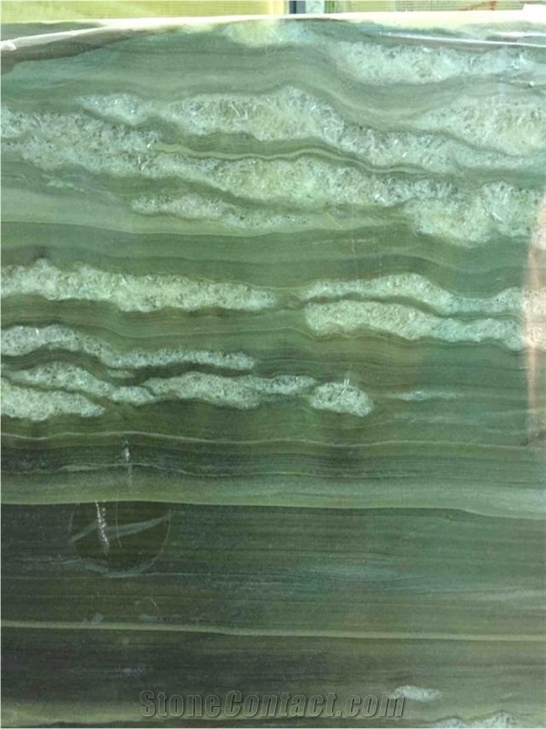 Green Water Onyx Slabs & Tiles, Brazil Green Onyx