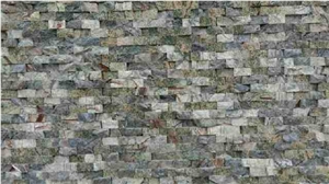Rain Forest Green Marble Mosaic Stacked Stone Cladding