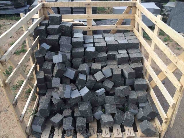 Black Basalt Cube, China Black Basalt Paver