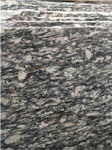 Spray White Granite Stone Slabs, China Grey Granite