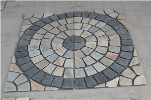 Mixed Color Slate Floor Pavers