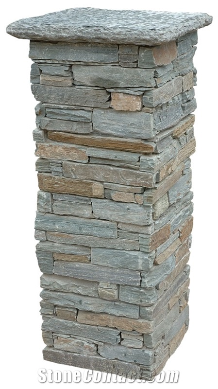 Stone Column,Gate Columns with Natural Stone