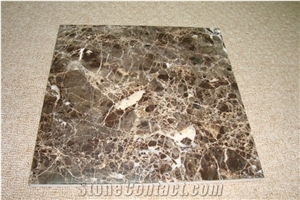 Dark Emperador Marble Composite with Ceramic Tile