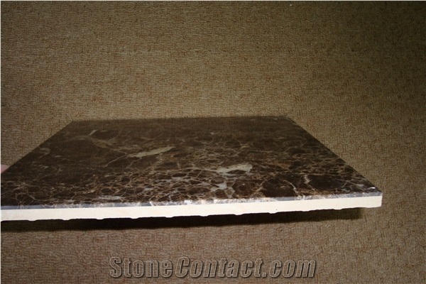 Dark Emperador Marble Composite with Ceramic Tile