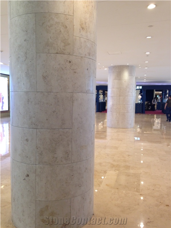 Jura Beige Limestone Column,Limestone Pillar