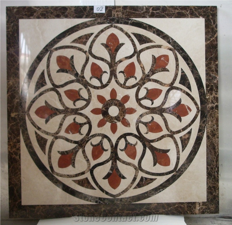 Marble Waterjet Medallion Tile,Stone Pattern Tile