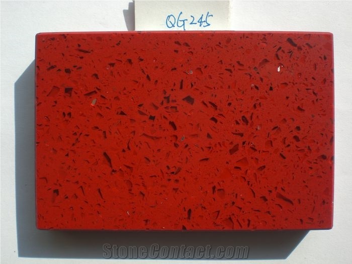 Dark Red Crystal Quartz Stone,Quartz Surface