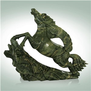 Green Jade Horse Crafts,Carving Gifts,Handworks