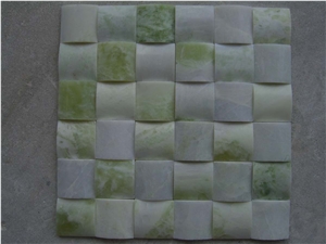 Green Jade Ttumbled Marble Mosaic Tiles