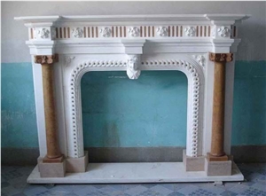Marble Fireplace Mantel, White Marble Fireplace Hearth