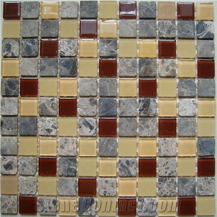 Stone and Glass Mosaic Pattern