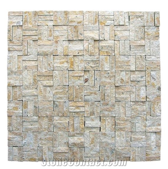 Travertine Split Mosaic Tile for Walling