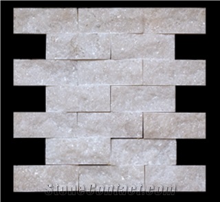 White Quartzite Mosaic Tiles,Kitchen Wall Cladding