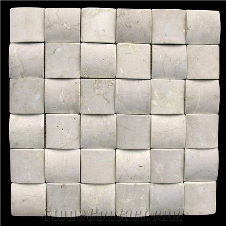White Travertine Tumbled Bathroom Mosaic Tiles