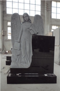 Black Granite Angel Tombstones/Monument/Gravestone