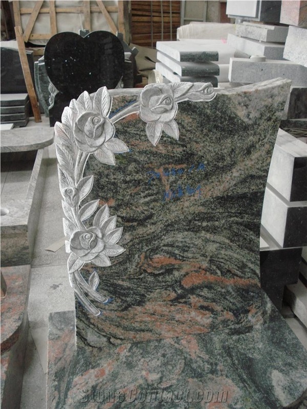 Carving Flowers Rose Granite Monument/Tombstone