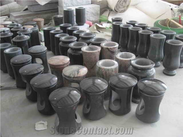 Monumental Vases Granite Glower Holders