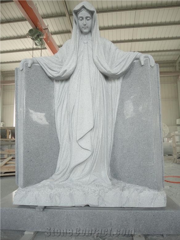 White Color Angel with Book Monuments, Tombstones