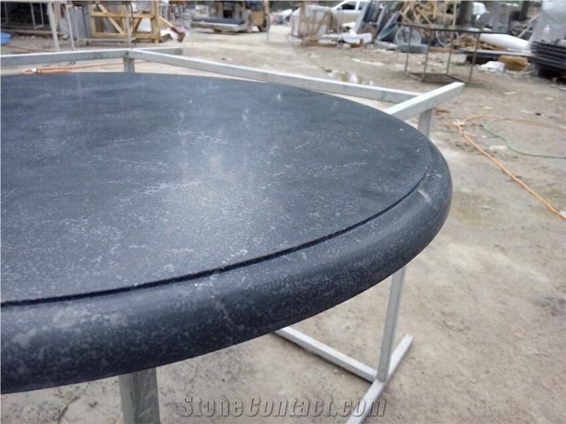 Blue Limestone Table Top, Stone Round Table