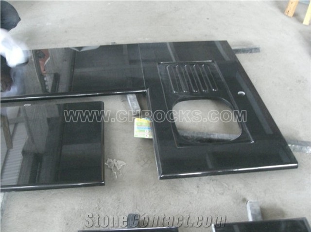 Shanxi Black Granite Countertop Custom Kitchen Top