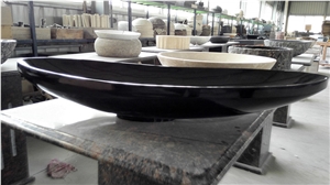 Shanxi Black Granite Oval Sinks Vessel Sink