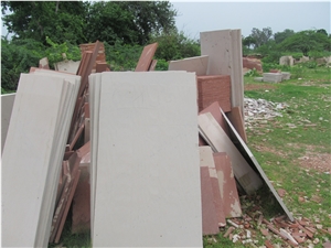 Indian Beige Stone Roofing Tiles, White Sandstone Roof Tiles