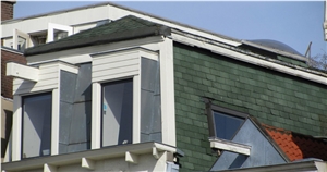Green Moss - Ardosia Verde Roofing Tiles, Brazilian Green Slate Roofing Tiles