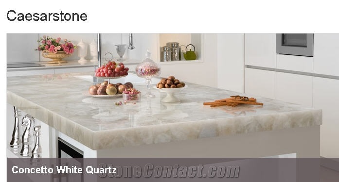Concetto White Quartz - Worktops in Composite Stone