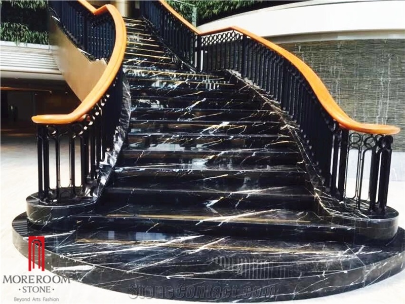 Nero Marquina Marble Stairs Steps Treads Riser