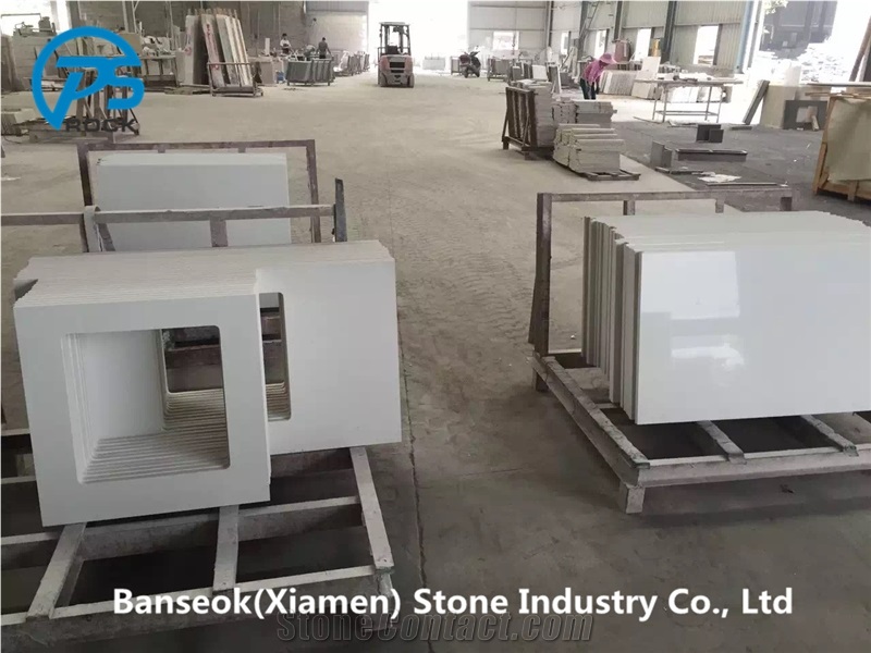 China White Manmade Stone Quartz Stone Countertop