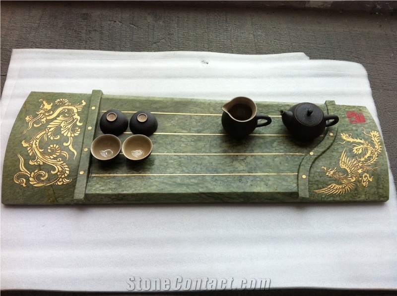 Green Onyx Tea Tray, Stone Teaboard