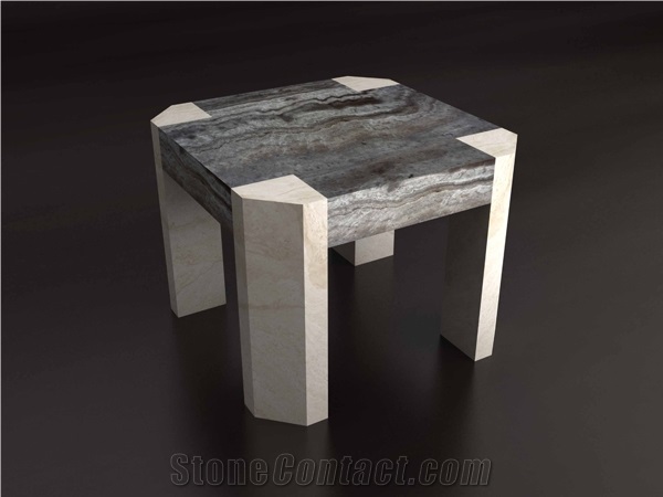 Travertine Table Stone Coffee End Chair Furnituer