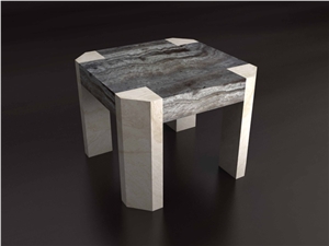 Travertine Table Stone Coffee End Chair Furnituer