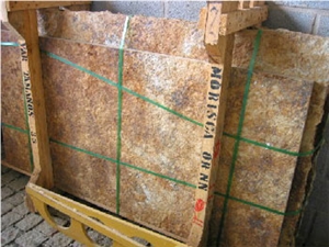 Gold Stones Handcutted and Machine Sawn Tile