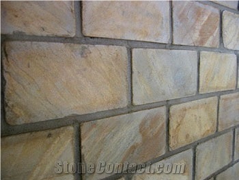 San Tome Tumbled Walling Tiles, Brazil Beige Quartzites