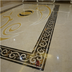 Marble Dragon Floor Water Jet Border Tiles Design