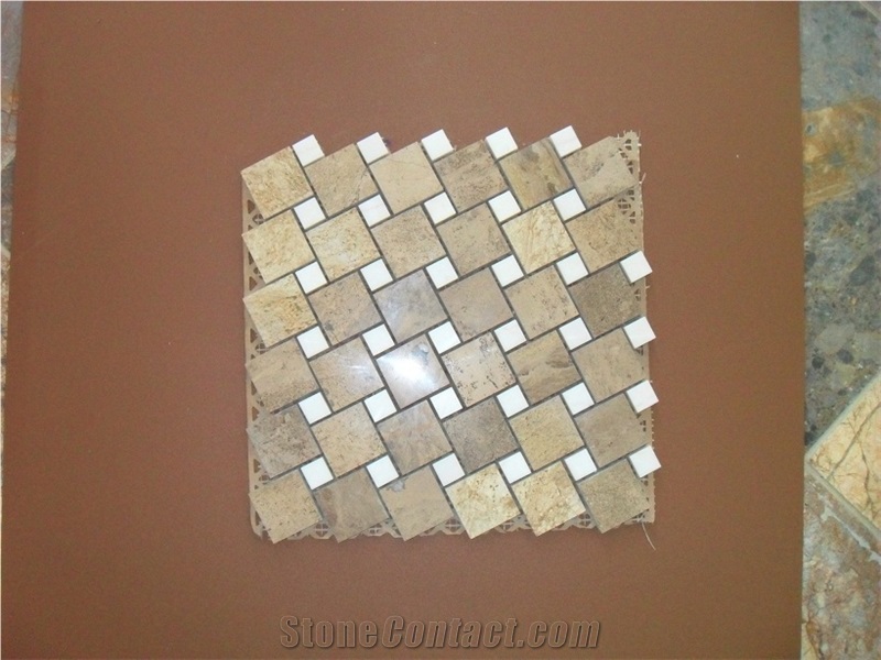 Best Designs Black Marble Chipped Mosaic