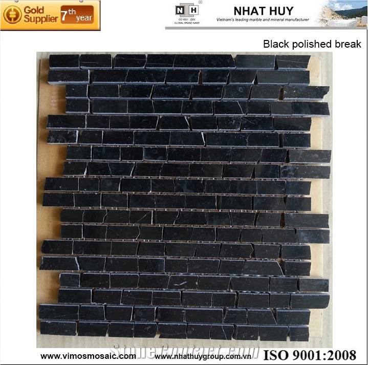 Black Vietnam Marble Mosaic Tiles