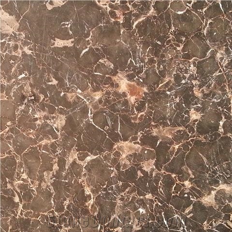 Brown Polished Marble Floor Tiles