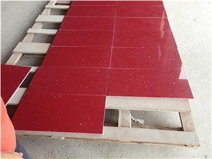 Red Quartz Flooring Surface, Floor Tiles