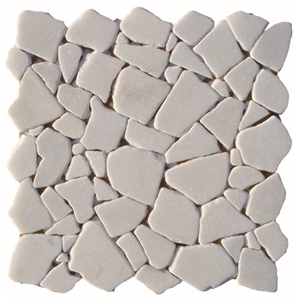 Vietnam Marble Mosaic Tiles, White Marble Mosaic