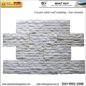 Wall Cladding - Crystal White Marble Line Chiseled