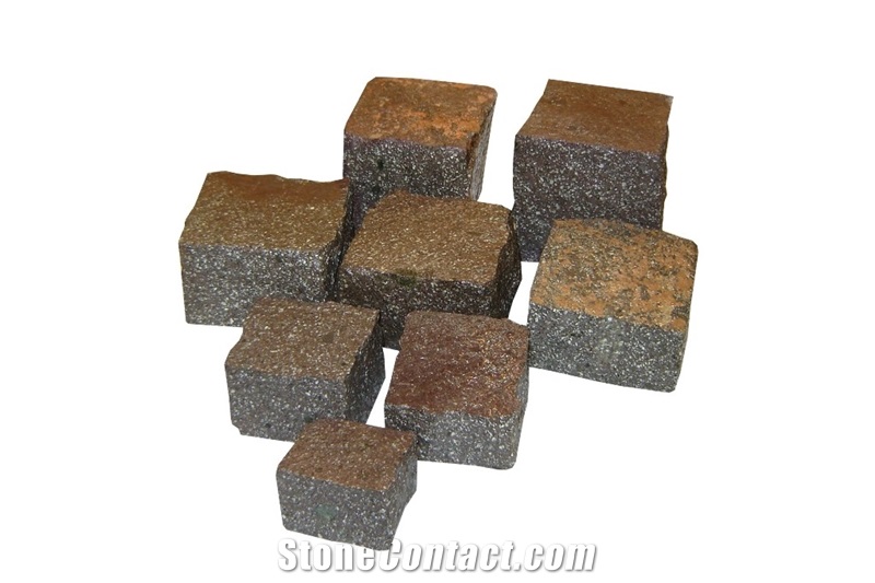 Red Porphyry Cubes, Cobble Stone